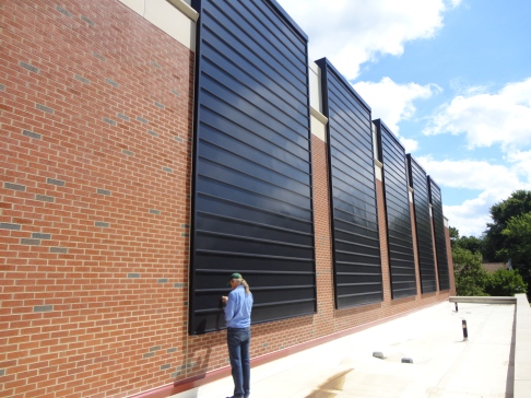 Lou Vogel commissioning solar preheat wall